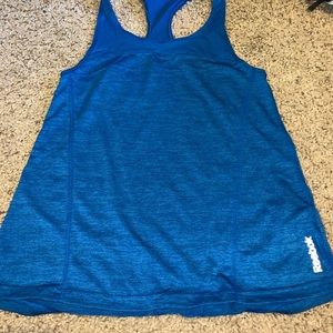 Reebok blue razor back tank top